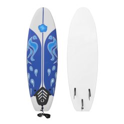 vidaXL Tabla de Surf Principiantes Azul Blanca 170 cm XPE PP Espuma Surfboard