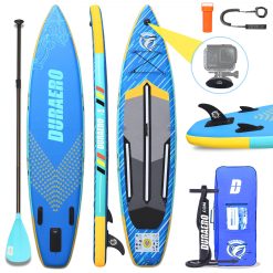 DURAERO Tabla de Paddle Surf Hinchable con Soporte para Cámara, Accesorios Completos, 330 x 76 x 15 cm, Capacidad de Carga hasta 150 kg