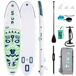 FunWater Tabla de Surf Hinchable de pie para Tabla de Surf Sup, Accesorios de Remo Ajustable, Bomba, Mochila de Viaje ISUP, Correa, Bolsa Impermeable, Tabla de Paddle para Adultos