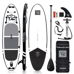 Tablas Paddle Surf Hinchable TIGERXBANG con Accesorios Premium Para Tabla SUP, Tablas Paddle Surf Para Adultos/Niños, Colección Defender Negro