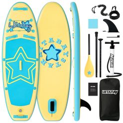 Tabla Paddle Surf Hinchable para Niños, Accesorios Completos Tabla Sup Hinchable 75kg/80kg Paddle Board, Multicolor Niños Tabla de Stand Up Paddling Board