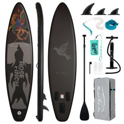 FEATH-R-LITE Tabla de Surf Hinchable Stand Up Paddling Sup Board con Remo Ajustable/Bomba/Mochila/Correa/Bolsa Impermeable