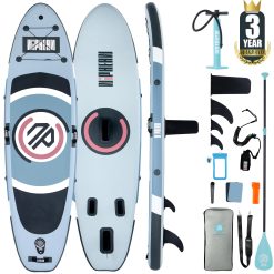 Niphean Tabla Paddle Surf Hinchable, Tabla de Paddle Surf 305 cm con Aletas de Equilibrio para Principiantes y Accesorios Resistentes, Sup Board para Adultos, Stand up Paddle Board Versátil para Yoga
