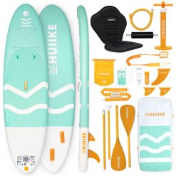 HUIIKE Tabla Paddle Surf Hinchable con Accesorios Incluidos, Remo, Quillas, Inflador. Stand Up Paddle Board Gran Estabilidad y Resistencia. 305 x 84 x 15 cm, Soporta hasta 130 kg