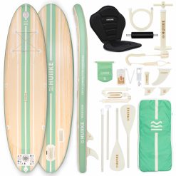 HUIIKE Tabla Paddle Surf Hinchable con Accesorios Incluidos, Remo, Quillas, Inflador. Stand Up Paddle Board Gran Estabilidad y Resistencia. 305 x 84 x 15 cm, Soporta hasta 130 kg