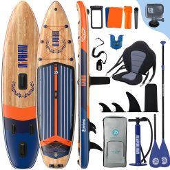 Niphean (Extra Grande) Tabla Paddle Surf Hinchable para 2+1 Personas/Familia, Paddle Surf con (Apto para Principiantes) Aleta Equilibrada, Funda Waterproof, Sup Board para Adultos, Regalo