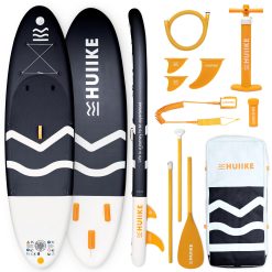 HUIIKE Tabla Paddle Surf Hinchable con Accesorios Incluidos, Remo, Quillas, Inflador. Stand Up Paddle Board Gran Estabilidad y Resistencia. 305 x 84 x 15 cm, Soporta hasta 130 kg